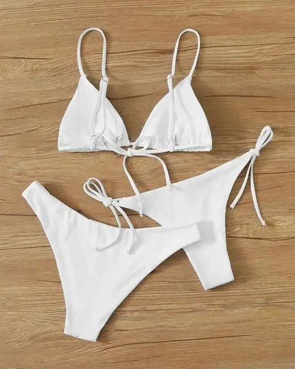 Maillot de bain brésilien pour femme, ensemble bikini sexy, soutien-gorge push-up rembourré