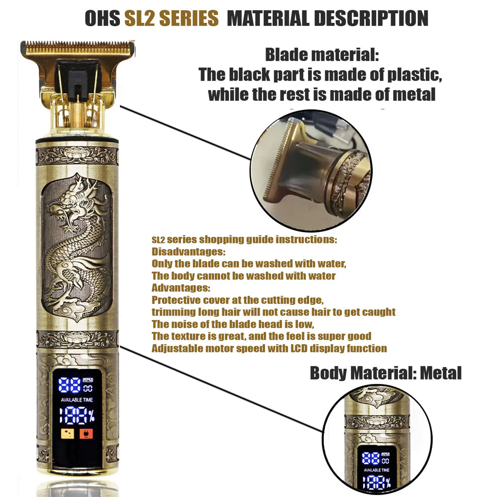 Tondeuse à cheveux T9 pour hommes, rasoir électrique