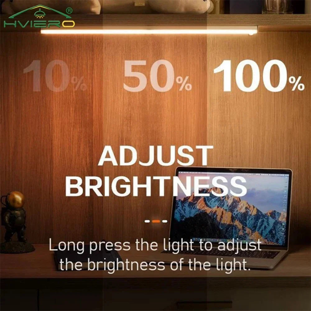 Veilleuse LED sans fil avec détecteur de mouvement, rechargeable par USB, magnétique, pour armoire, placard, cuisine, couloir