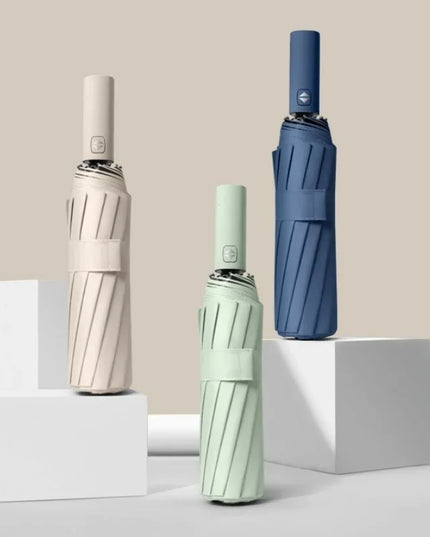 12 Bone Morandi Fully Automatic Umbrella Black Glue Sunscreen Sun Umbrella Plus Sun Umbrella Wholesale