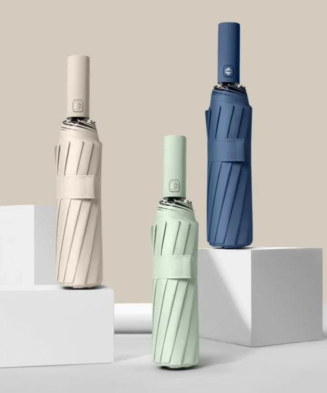 12 Bone Morandi Fully Automatic Umbrella Black Glue Sunscreen Sun Umbrella Plus Sun Umbrella Wholesale