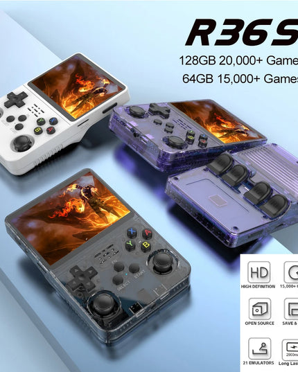 Console de jeux vidéo portable rétro R36S
