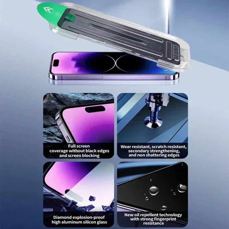 Lot de 3 films de protection d'écran mats oléophobes et anti-poussière pour iPhone 16, 15, 11, 12, 13, 14 Pro Max Plus, XS et 17