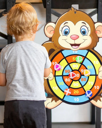 Jeu de sport Montessori avec 2 balles collantes