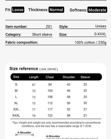 Artistic Letter A Peach Heart Printed Mens T Shirts Summer Cotton T-Shirt Casual O-Neck Clothes Hip Hop Oversized Short Sleeve