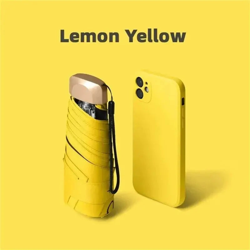 mini parapluie de poche pliable en vinyle, protection UV et ultraviolets, 55 % de réduction