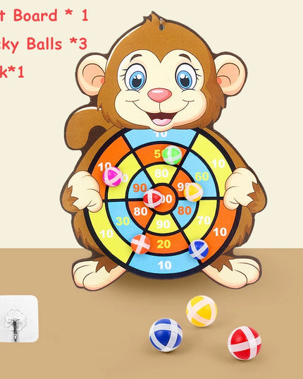 Jeu de sport Montessori avec 2 balles collantes