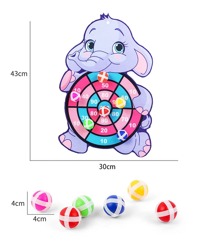 Jeu de sport Montessori avec 2 balles collantes