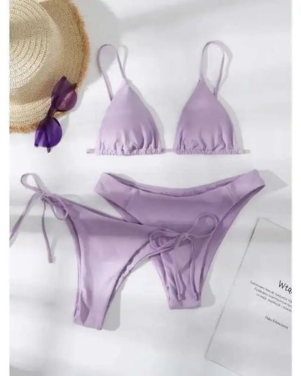 Maillot de bain brésilien pour femme, ensemble bikini sexy, soutien-gorge push-up rembourré