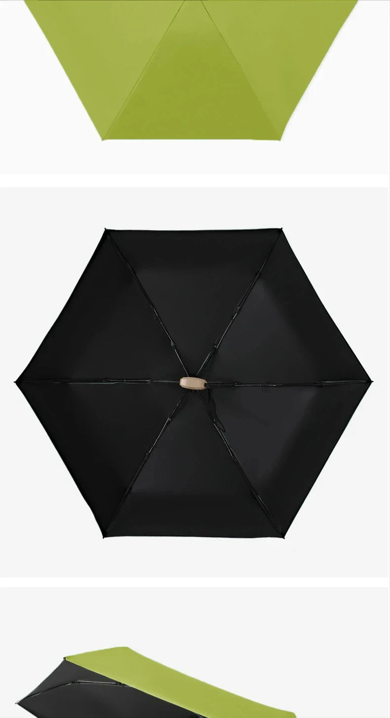mini parapluie de poche pliable en vinyle, protection UV et ultraviolets, 55 % de réduction