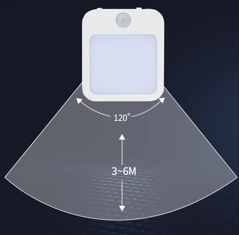 Veilleuse LED avec détecteur de mouvement, prise UE, sans fil, pour chambre d'enfant, chevet