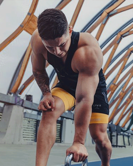 2024 Summer LYFT new Men's Athleisure shorts Double fake two basketball Fitness sweat drying shorts