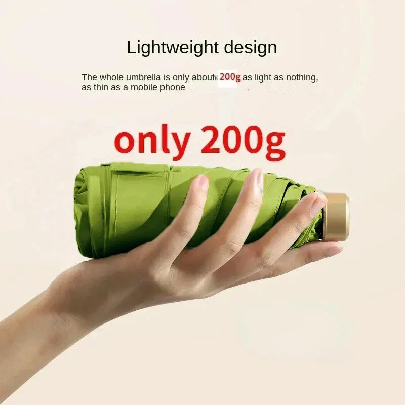 mini parapluie de poche pliable en vinyle, protection UV et ultraviolets, 55 % de réduction