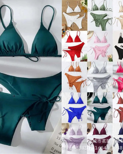 Maillot de bain brésilien pour femme, ensemble bikini sexy, soutien-gorge push-up rembourré