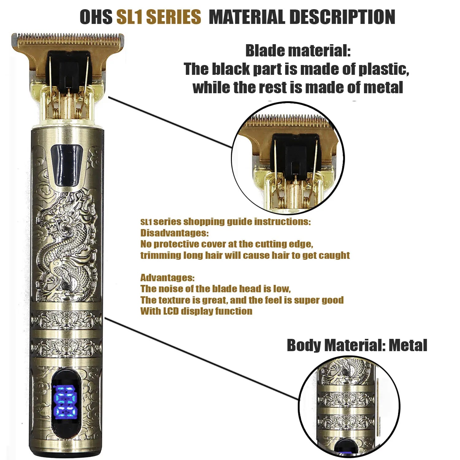 Tondeuse à cheveux T9 pour hommes, rasoir électrique