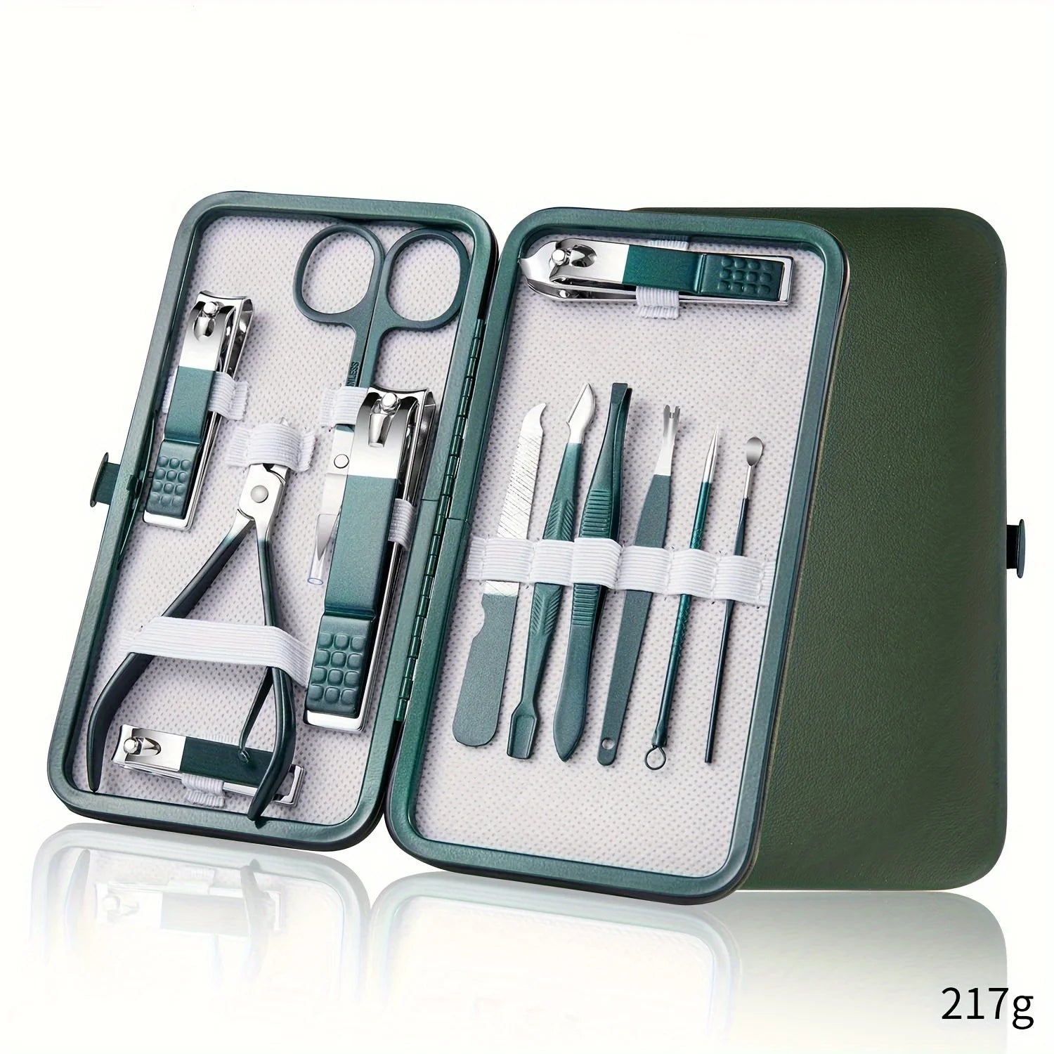 Kit de soins des ongles professionnel 7/10/12/18 pièces, ensemble de manucure et pédicure en acier inoxydable, ensemble de coupe-ongles avec étui de transport