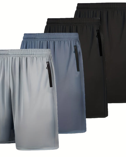 Lot de 4 shorts respirants à séchage rapide pour homme