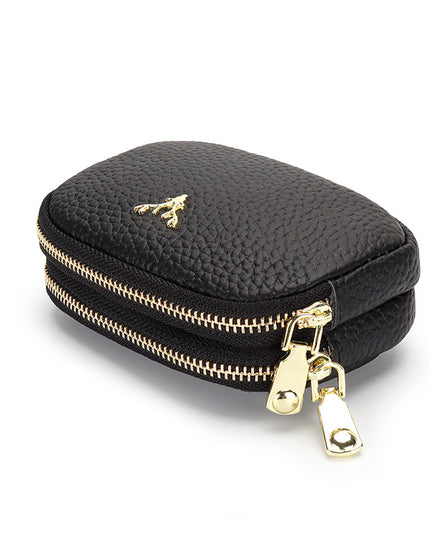 Porte-monnaie en cuir véritable pour femme