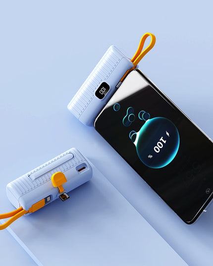 Batterie externe compacte et portable en forme de capsule