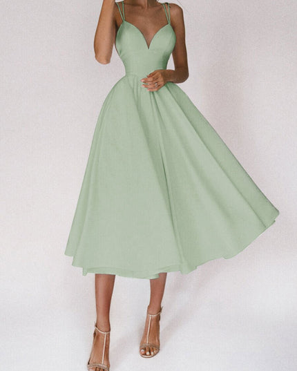 Robe longue à col en V