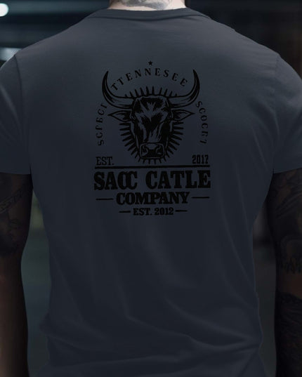 T-shirts à manches courtes pour hommes avec taureau imprimé