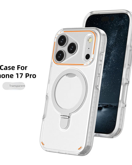 Étui de téléphone magnétique mat avec support rotatif à 360° pour iPhone 17 Pro et 17 Max Plus - protection antichoc