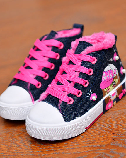 Baskets en toile pour filles