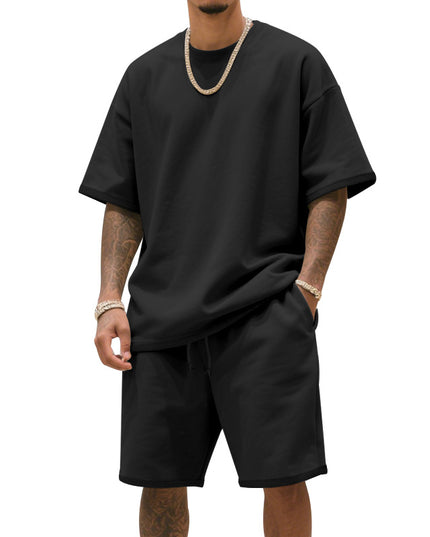 Combinaison de sport d'été ample à manches courtes pour homme