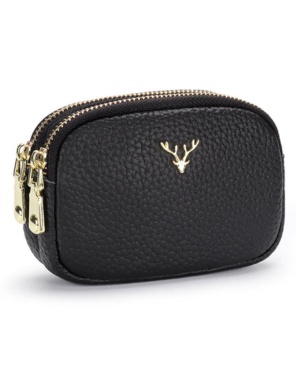 Porte-monnaie en cuir véritable pour femme