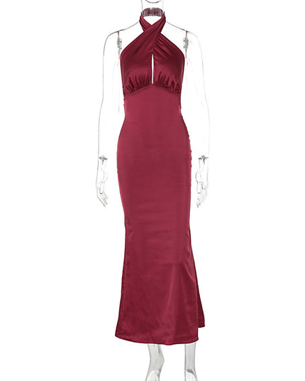 Robe d'été élégante dos nu sans manches