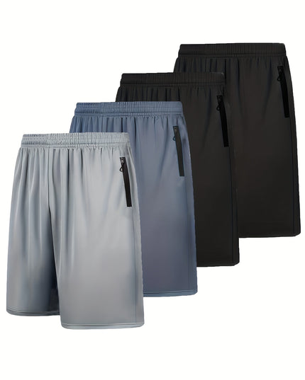 Lot de 4 shorts respirants à séchage rapide pour homme
