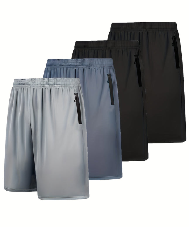 Lot de 4 shorts respirants à séchage rapide pour homme