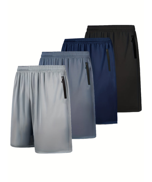 Lot de 4 shorts respirants à séchage rapide pour homme