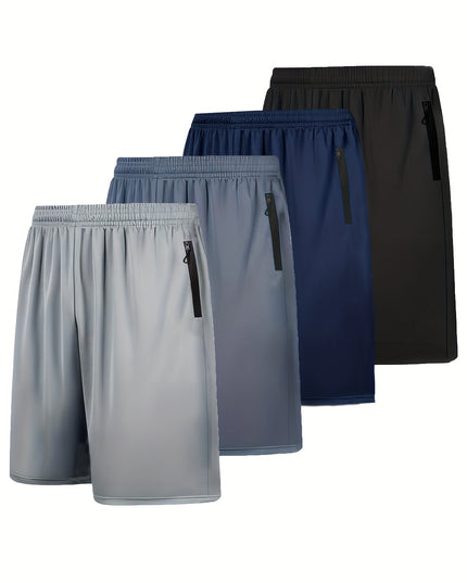 Lot de 4 shorts respirants à séchage rapide pour homme
